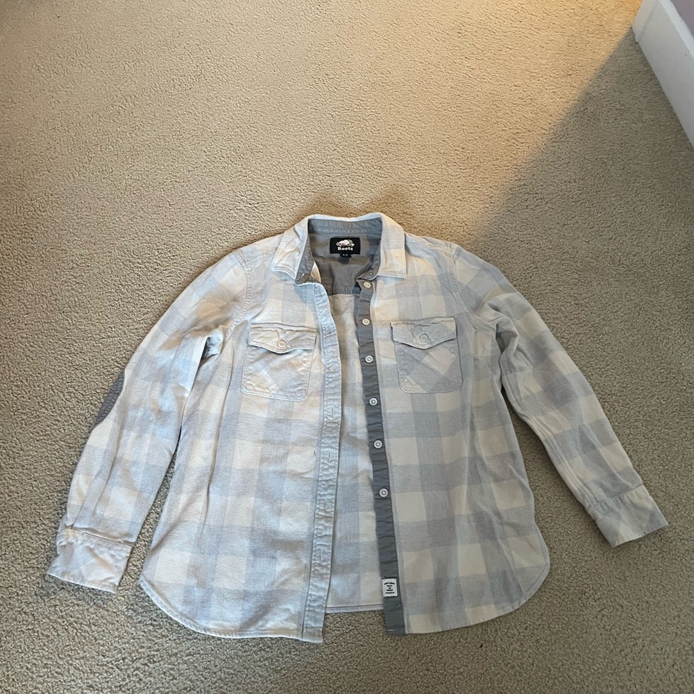 Roots Plaid Button-Up Shirt